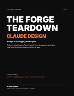 Print cover of Forge Teardown No.01, Claude Design